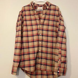 Taylor Stitch Red and Blue Plaid Shirt